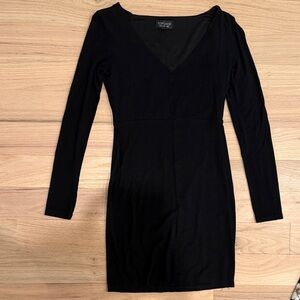 Topshop Black Long Sleeve Dress
